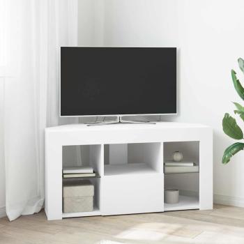 ARDEBO.de - Eck-LED-TV-Schrank Weiß 100 x 40 x 50 cm Holzwerkstoff