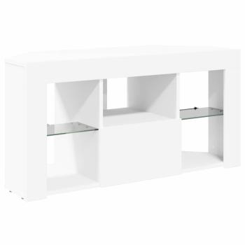 Eck-LED-TV-Schrank Weiß 100 x 40 x 50 cm Holzwerkstoff