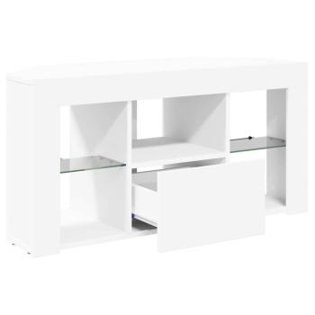 Eck-LED-TV-Schrank Weiß 100 x 40 x 50 cm Holzwerkstoff