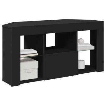 Eck-LED-TV-Schrank Schwarz 105 x 40 x 68 cm Holzwerkstoff