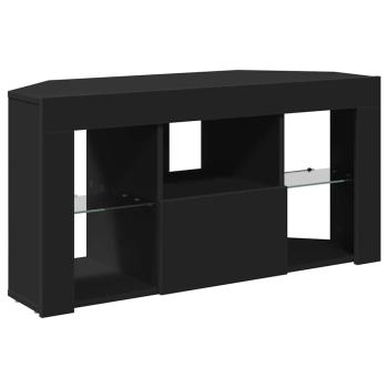 Eck-LED-TV-Schrank Schwarz 105 x 40 x 68 cm Holzwerkstoff