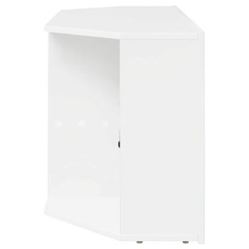 Eck-LED-TV-Schrank Wandmontiert Hochglanz Weiß 105 x 40 x 68 cm