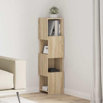 ARDEBO.de - Eckschrank Weiß 25,5x25x102cm Holzwerkstoff