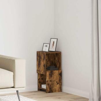 ARDEBO.de - Eckschrank Weiß 25,5x25x55cm Holzwerkstoff