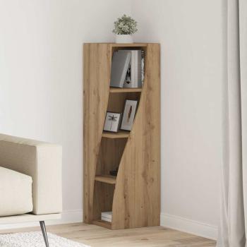 ARDEBO.de - Eckschrank Weiß 32x32x102cm Holzwerkstoff