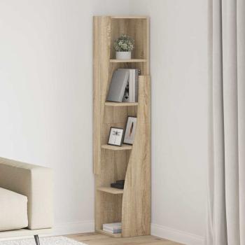 ARDEBO.de - Eckschrank Weiß 27,5x27x140cm Holzwerkstoff