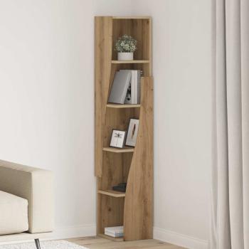 ARDEBO.de - Eckschrank Weiß 27,5x27x140cm Holzwerkstoff