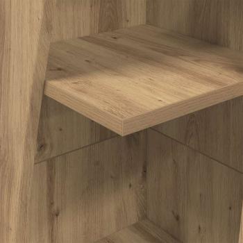 Eckschrank Weiß 27,5x27x140cm Holzwerkstoff