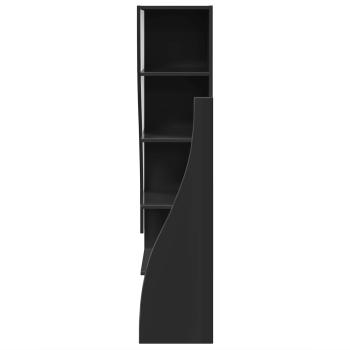 Eckschrank 32x32x140cm Holzwerkstoff Schwarz