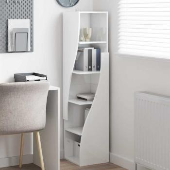 Eckschrank Weiß 32x32x140cm Holzwerkstoff