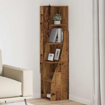 ARDEBO.de - Eckschrank Weiß 32x32x140cm Holzwerkstoff