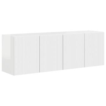 TV-Wandschrank 2 pcs Hochglanz Weiß 59,5 x 31 x 40 cm