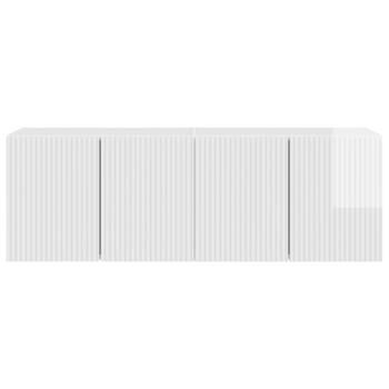 TV-Wandschrank 2 pcs Hochglanz Weiß 59,5 x 31 x 40 cm