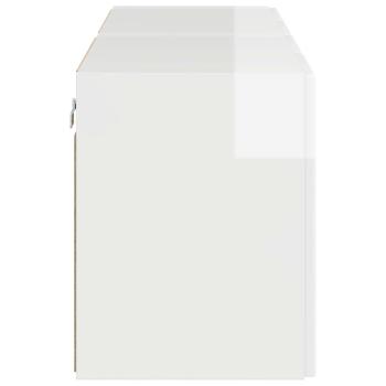 TV-Wandschrank 2 pcs Hochglanz Weiß 59,5 x 31 x 40 cm