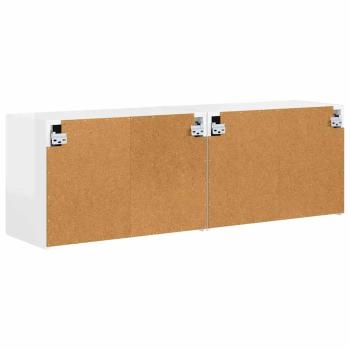 TV-Wandschrank 2 pcs Hochglanz Weiß 59,5 x 31 x 40 cm