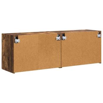 TV-Wandschrank 2 pcs Geräucherte Eiche 59,5 x 31 x 40 cm