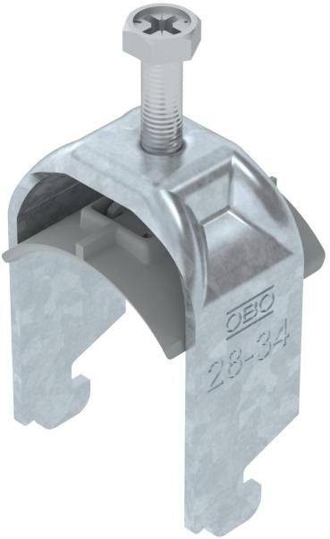 ARDEBO.de OBO Bettermann BS-N1-K-34 FT Bügelschelle 2056 N-Fuß, 1-fach, 28-34mm, tauchfeuerverzinkt 1187226
