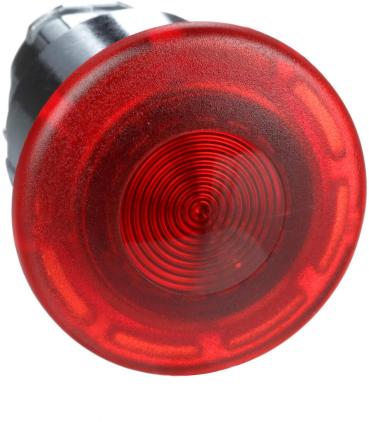 ARDEBO.de Schneider Electric ZB4BW643 Pilzdrucktaster, Frontelement, Harmony XB4, Metall, 22mm, beleuchtet, Zugentriegelung, für universelle LED, rot