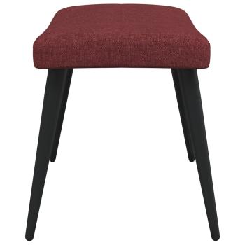 Relaxsessel mit Hocker Weinrot Stoff