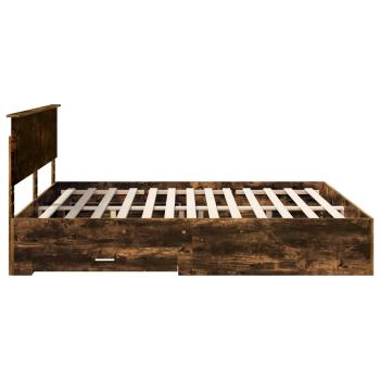 Bettrahmen Geräucherte Eiche 180 x 200 cm Holzwerkstoff