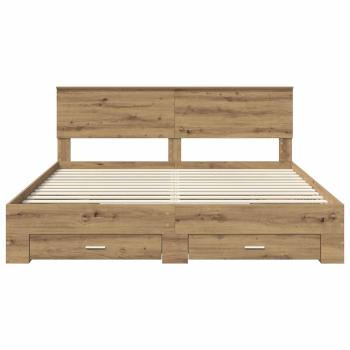 Bettrahmen Artisan-Eiche 180 x 200 cm Holzwerkstoff