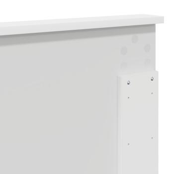 Bettrahmen mit Kopfteil Weiß 200 x 200 cm Holzwerkstoff