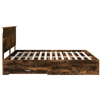 Bettrahmen Geräucherte Eiche 180 x 200 cm Holzwerkstoff
