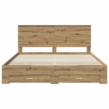 Bettrahmen Artisan-Eiche 180 x 200 cm Holzwerkstoff