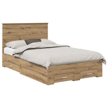 Bettrahmen Artisan-Eiche 135 x 190 cm Holzwerkstoff
