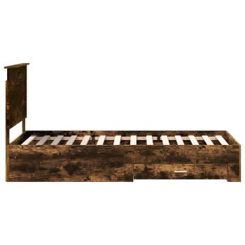 Bettrahmen Geräucherte Eiche 90 x 190 cm Holzwerkstoff