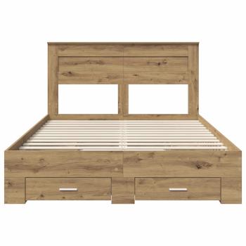 Bettrahmen mit Schubladen mit Kopfteil Holzwerkstoff