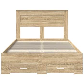 Bettrahmen mit Schubladen mit Kopfteil Holzwerkstoff