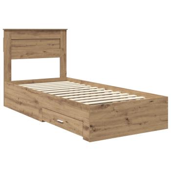 Bettrahmen mit Schubladen mit Kopfteil Holzwerkstoff