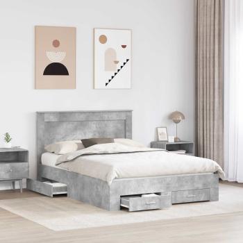 Bettgestell mit Schubladen mit Kopfteil Holzwerkstoff