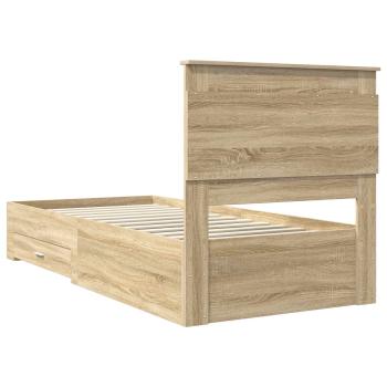Bettgestell mit Schubladen mit Kopfteil Holzwerkstoff