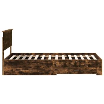 Bettrahmen Geräucherte Eiche 100 x 200 cm Holzwerkstoff