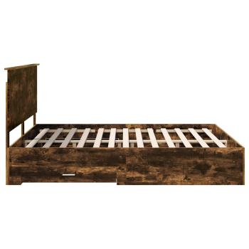 Bettrahmen Geräucherte Eiche 180 x 200 cm Holzwerkstoff