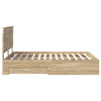 Bettrahmen mit Kopfteil Sonoma-Eiche 150 x 200 cm Holzwerkstoff