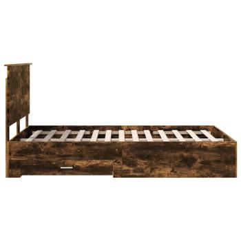 Bettrahmen Geräucherte Eiche 120 x 200 cm Holzwerkstoff