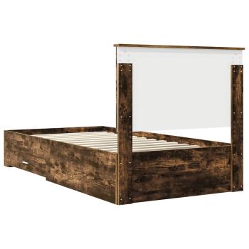 Bettrahmen Geräucherte Eiche 100 x 200 cm Holzwerkstoff