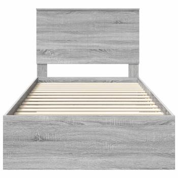 Bettrahmen Graues Sonoma 100 x 200 cm Holzwerkstoff