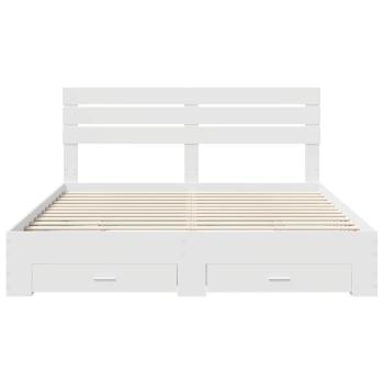 Bettgestell mit Schubladen mit Kopfteil Holzwerkstoff