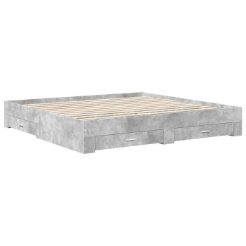 Bettgestell mit Schubladen mit Kopfteil Holzwerkstoff