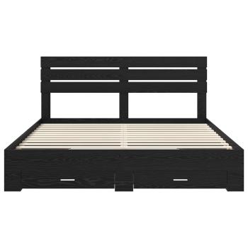 Bettgestell mit Schubladen mit Kopfteil Holzwerkstoff