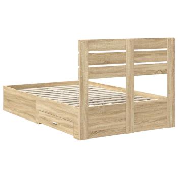 Bettgestell mit Schubladen mit Kopfteil Holzwerkstoff