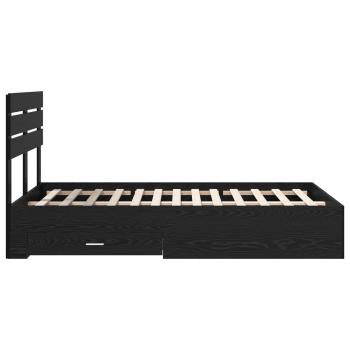 Bettgestell mit Schubladen mit Kopfteil Holzwerkstoff