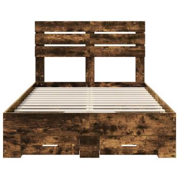 Bettgestell mit Schubladen mit Kopfteil Holzwerkstoff