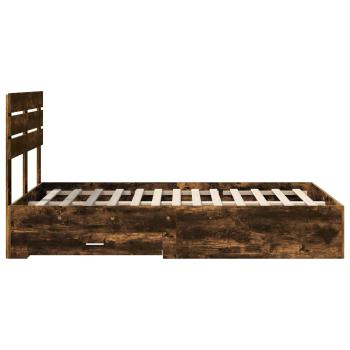 Bettgestell mit Schubladen mit Kopfteil Holzwerkstoff