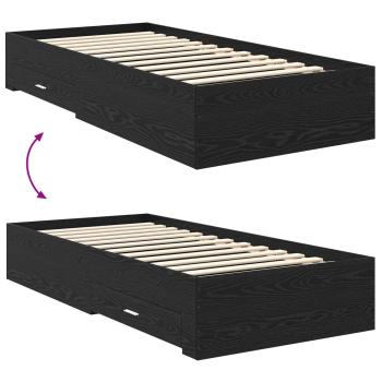 Bettgestell mit Schubladen mit Kopfteil Holzwerkstoff