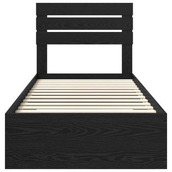 Bettgestell mit Schubladen mit Kopfteil Holzwerkstoff